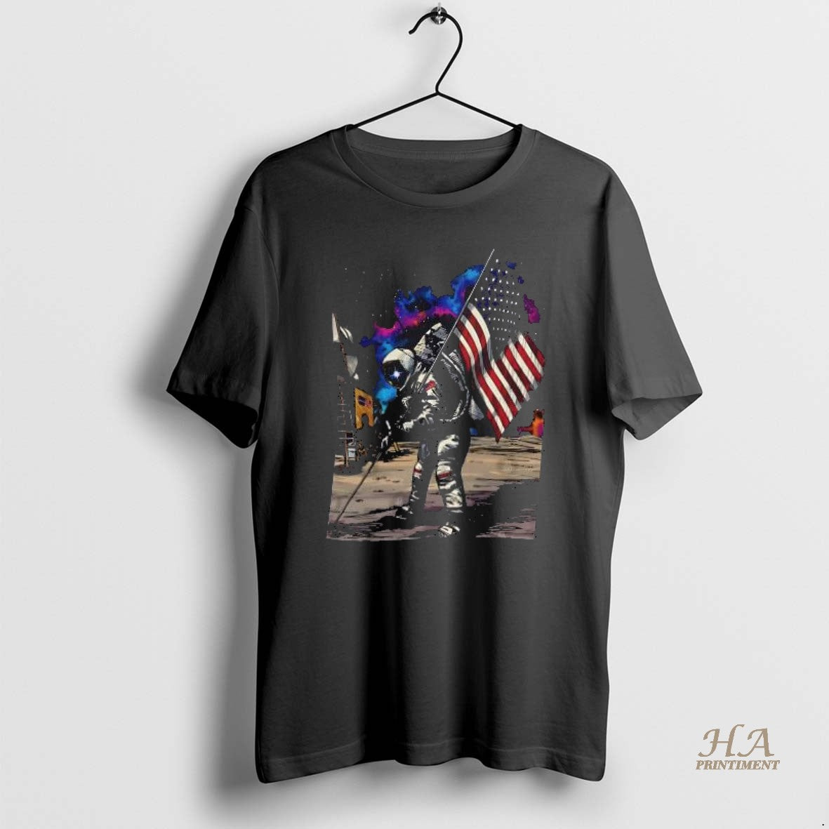 Official Patriotic Astronaut Galaxy American Flag Shirt Hoodie Sweatshirt | PurePodTees.com
