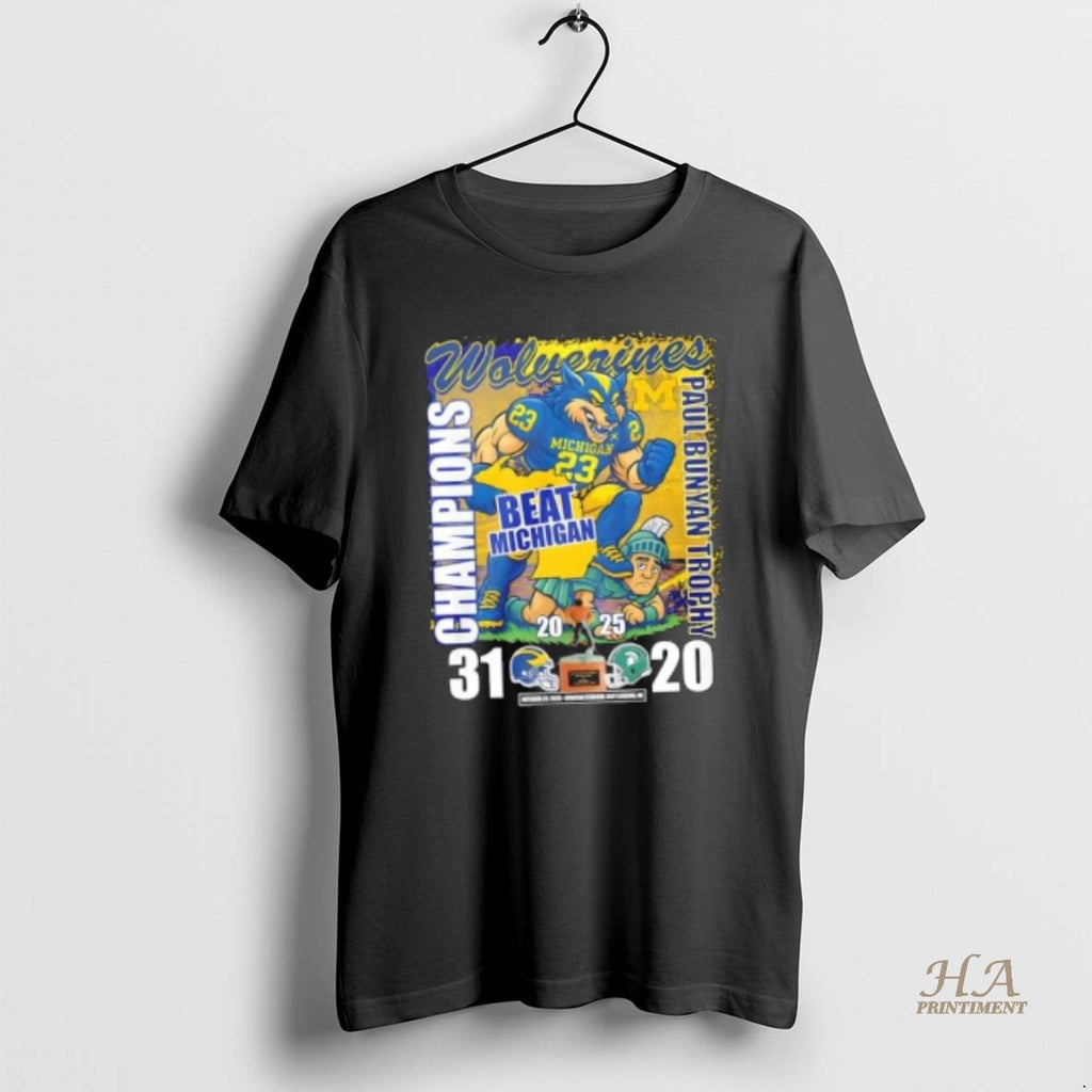 Official Paul Bunyan Trophy Michigan Wolverine Vs Michigan State Spartans Mascots Shirt Hoodie Sweatshirt | PurePodTees.com