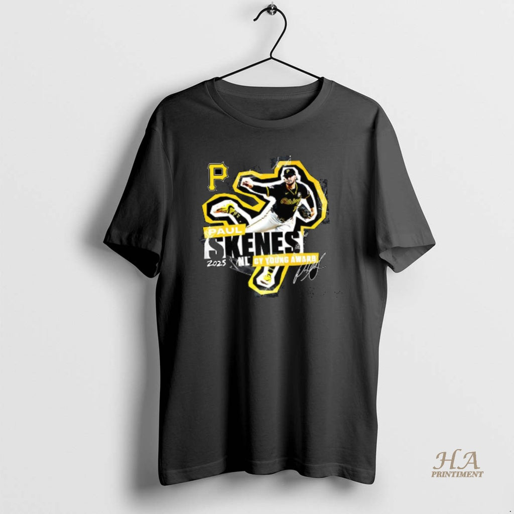 Official Paul Skenes Pittsburgh Pirates 2025 National League Cy Young Award Winner Signature Shirt Hoodie Sweatshirt