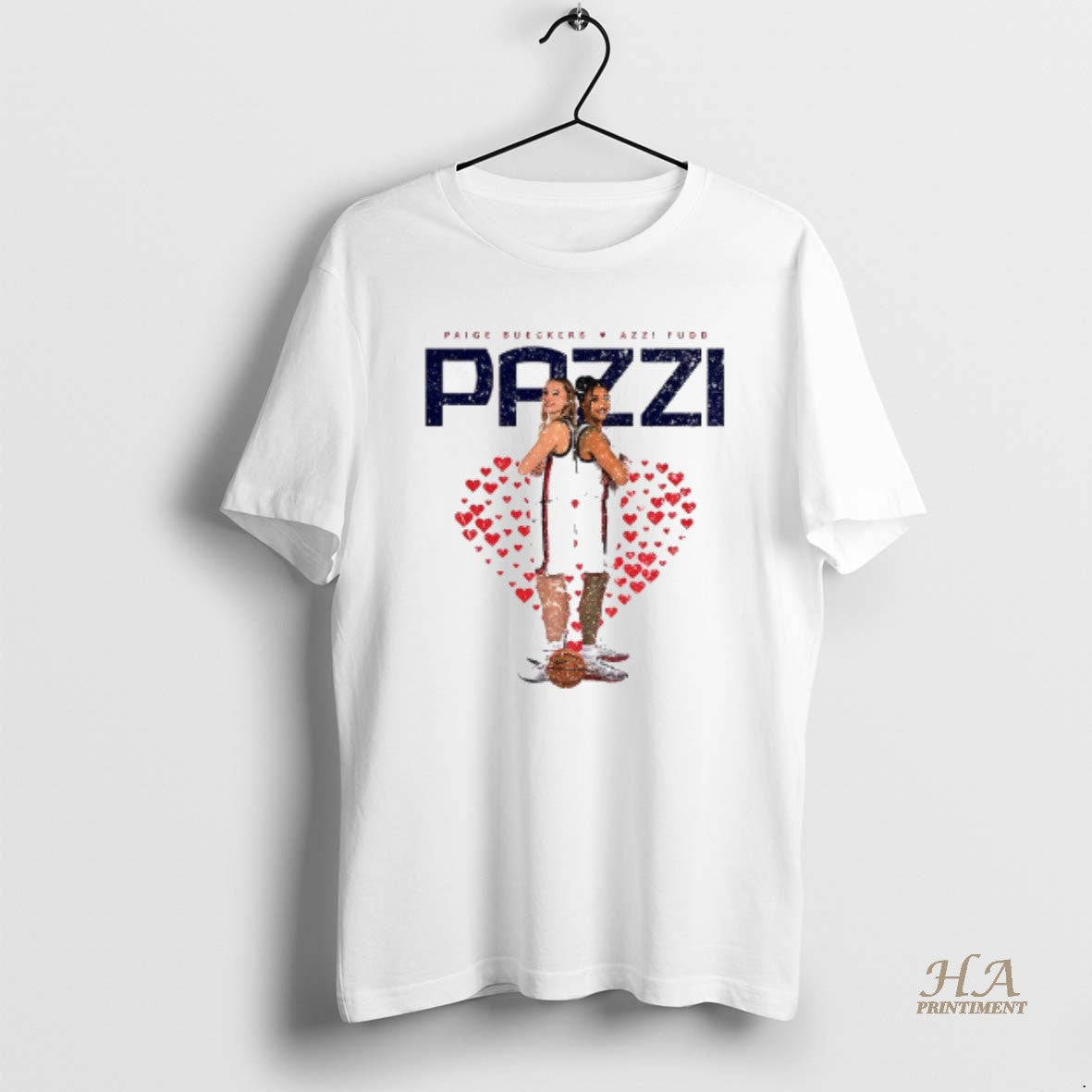 Official Pazzi Paige Bueckers X Azzi Fudd Mini Hearts Wnba Shirt Hoodie Sweatshirt | PurePodTees.com