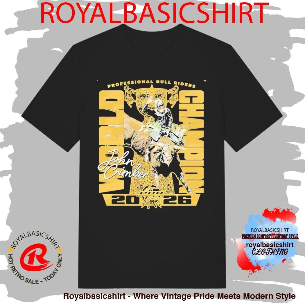 Pbr 2026 World Champion John Crimber T-Shirt