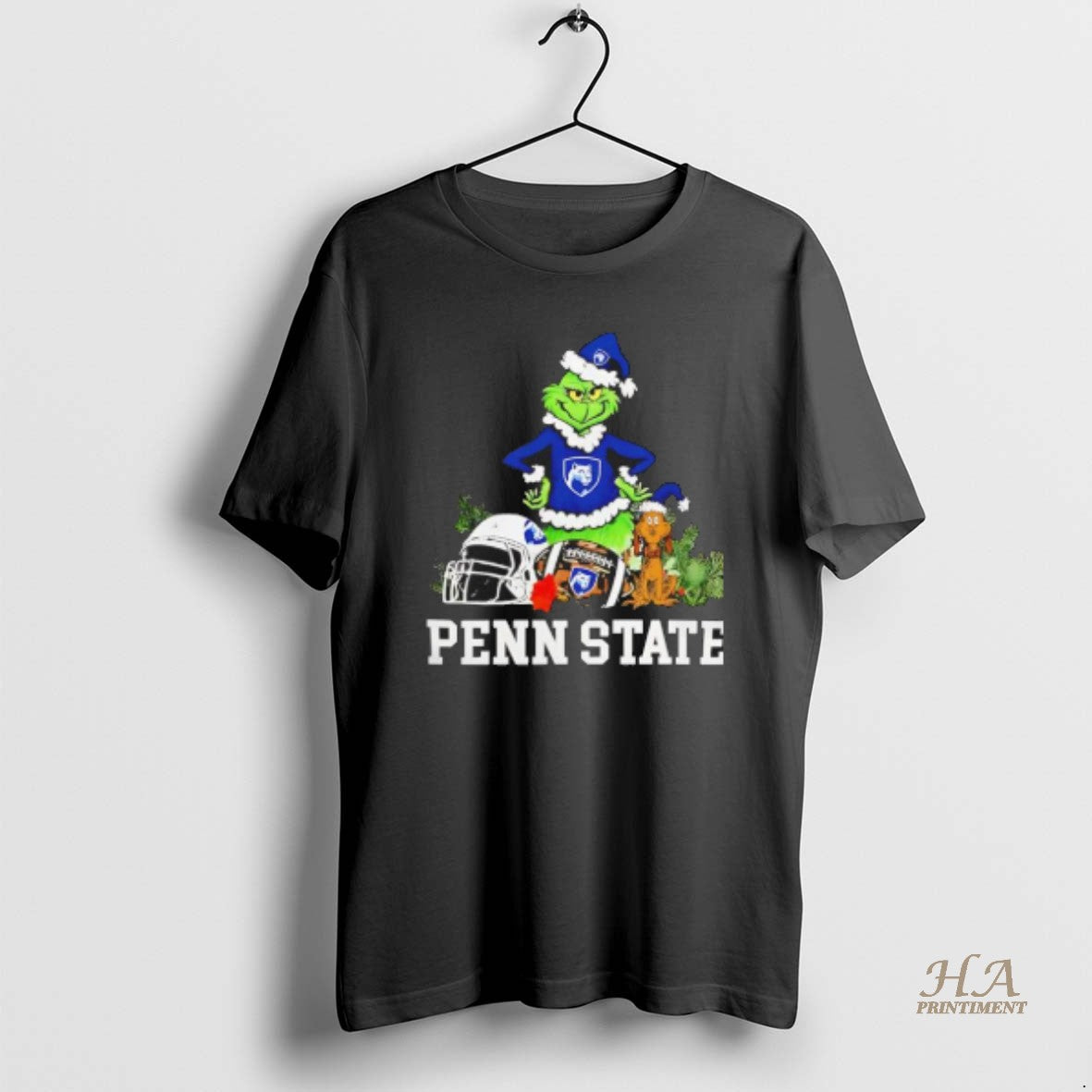 Official Penn State The Grinch And Max Helmet Christmas 2025 Shirt Hoodie Sweatshirt | PurePodTees.com