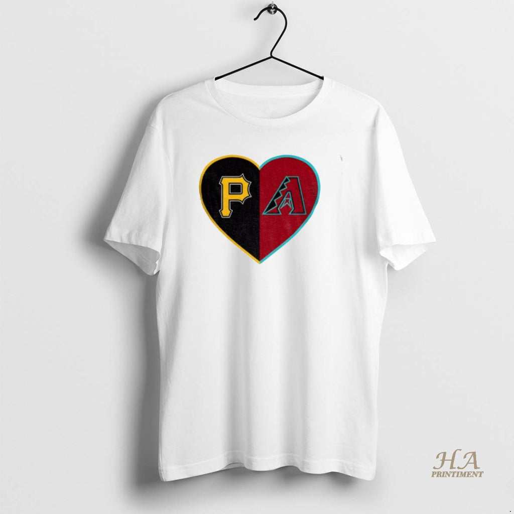 Official Personalized Split Heart Pittsburgh Pirates Vs Arizona Diamondbacks Logo Shirt Hoodie Sweatshirt | PurePodTees.com