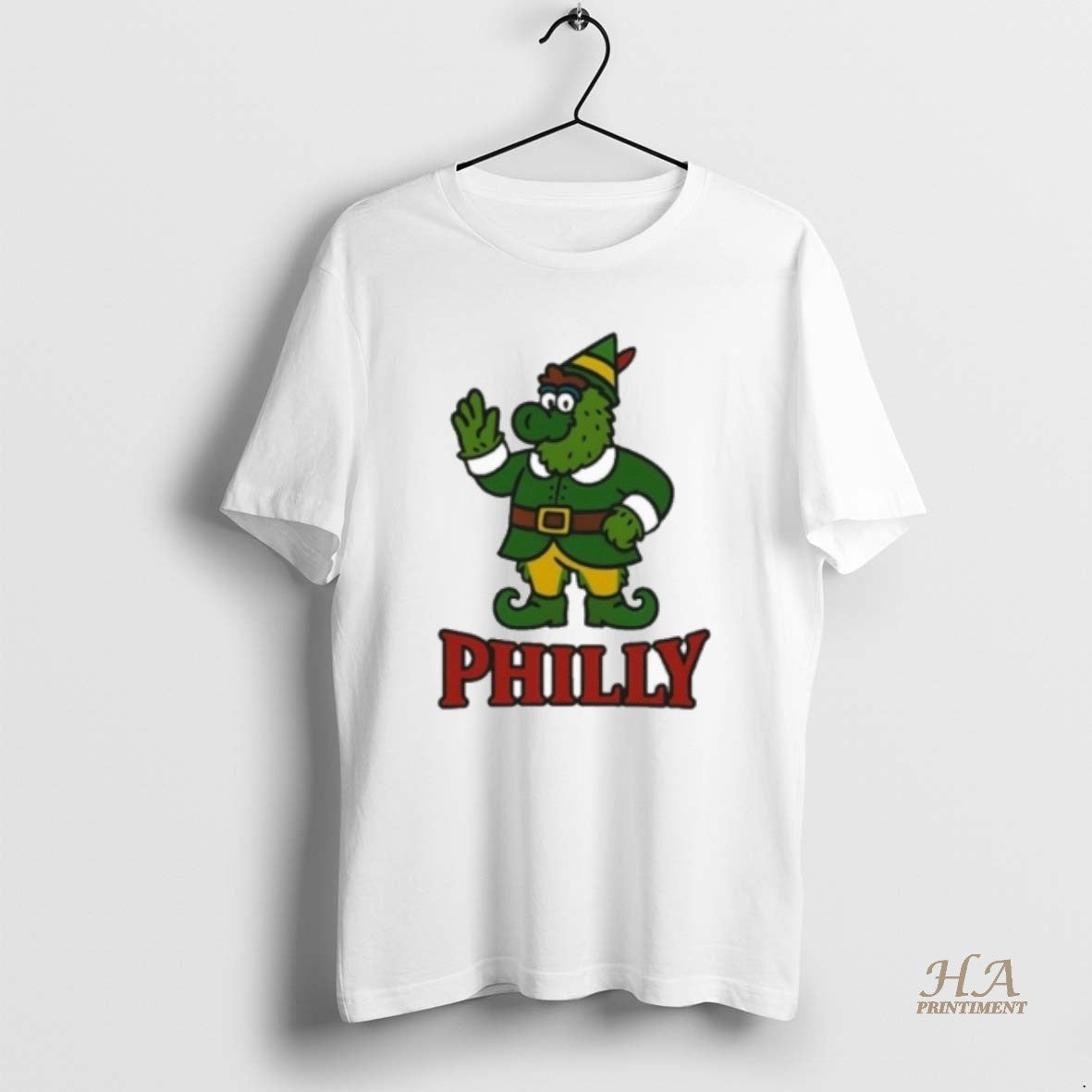 Official Philadelphia Phillies Christmas Elf X Phillie Phanatic Mascot Circle Shirt Hoodie Sweatshirt | PurePodTees.com