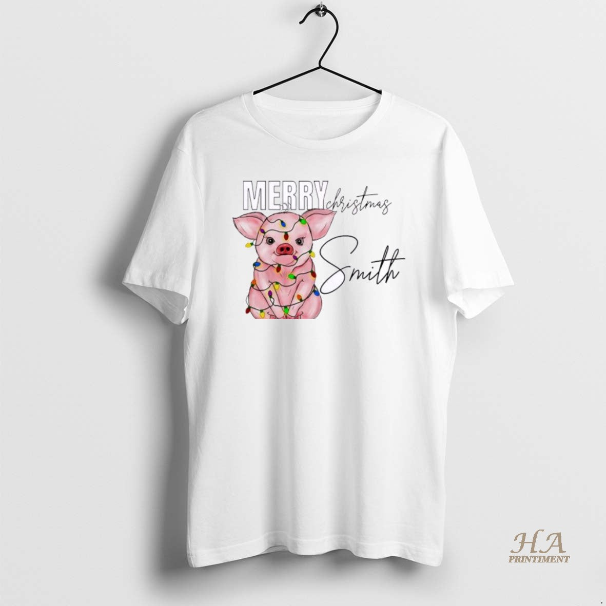 Official Pig Xmas Babys First Christmas Personalized Ornaments White Shirt Hoodie Sweatshirt | PurePodTees.com