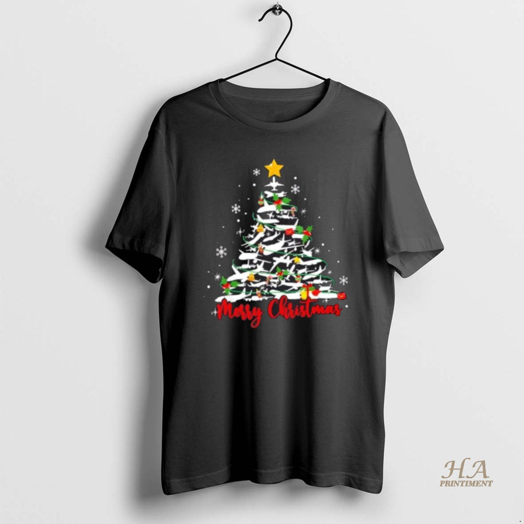 Official Pilot Airplane Christmas Tree Likely Shirt Hoodie Sweatshirt | PurePodTees.com