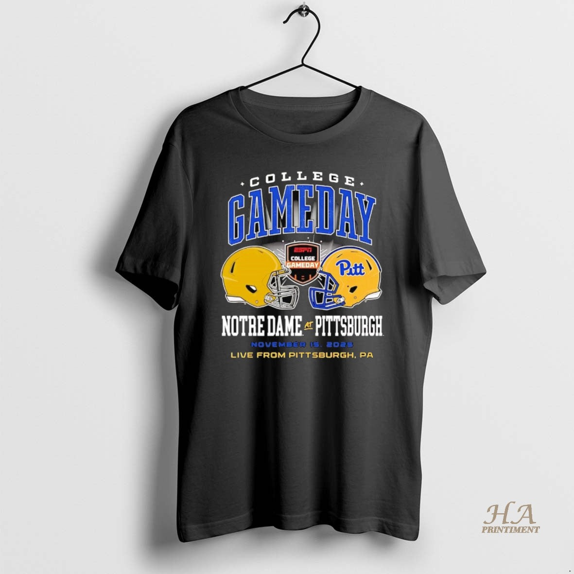 Official Pitt Panthers Vs Notre Dame Fighting Irish College Gameday Helmet Matchup Shirt Hoodie Sweatshirt | PurePodTees.com