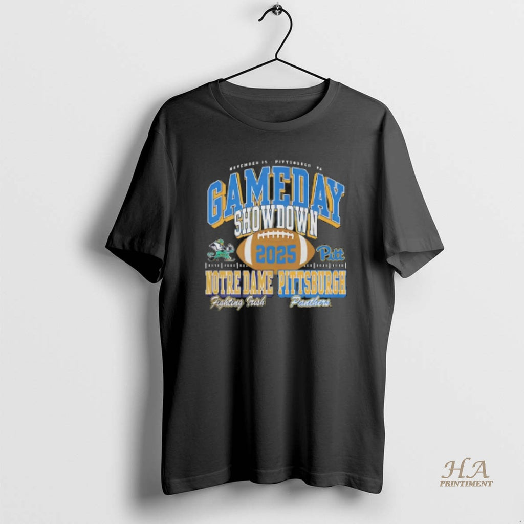 Official Pitt Panthers Vs Notre Dame Fighting Irish Gameday Showdown 2025 Shirt Hoodie Sweatshirt | PurePodTees.com