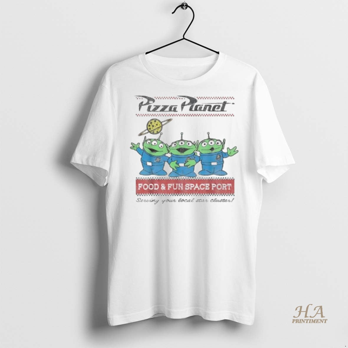 Official Pizza Planet Food And Fun Space Port Serving Your Local Star Cluster Vintage Shirt Hoodie Sweatshirt