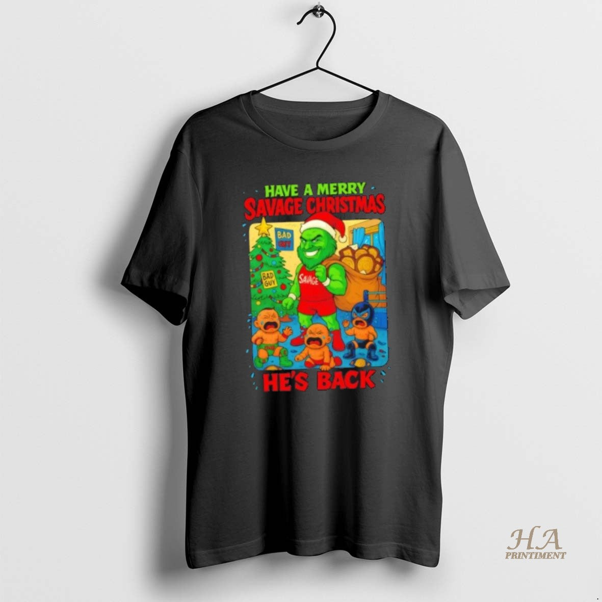Official Pj Savage Have A Merry Savage Christmas Hes Back Shirt Hoodie Sweatshirt | PurePodTees.com