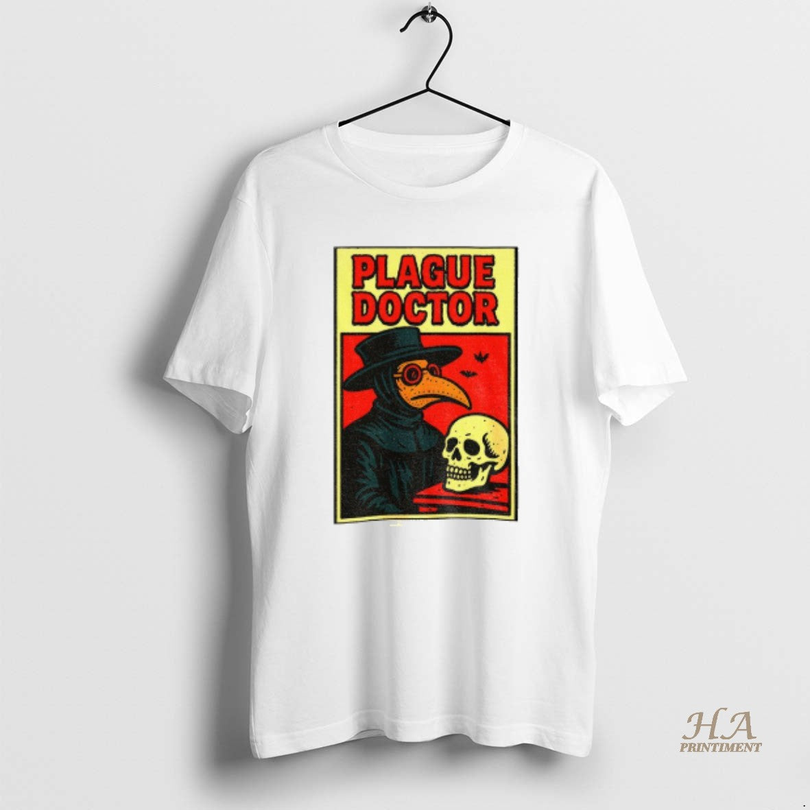 Official Plague Doctor Spooky Mask Comic Style Gothic Horror Halloween Shirt Hoodie Sweatshirt | PurePodTees.com