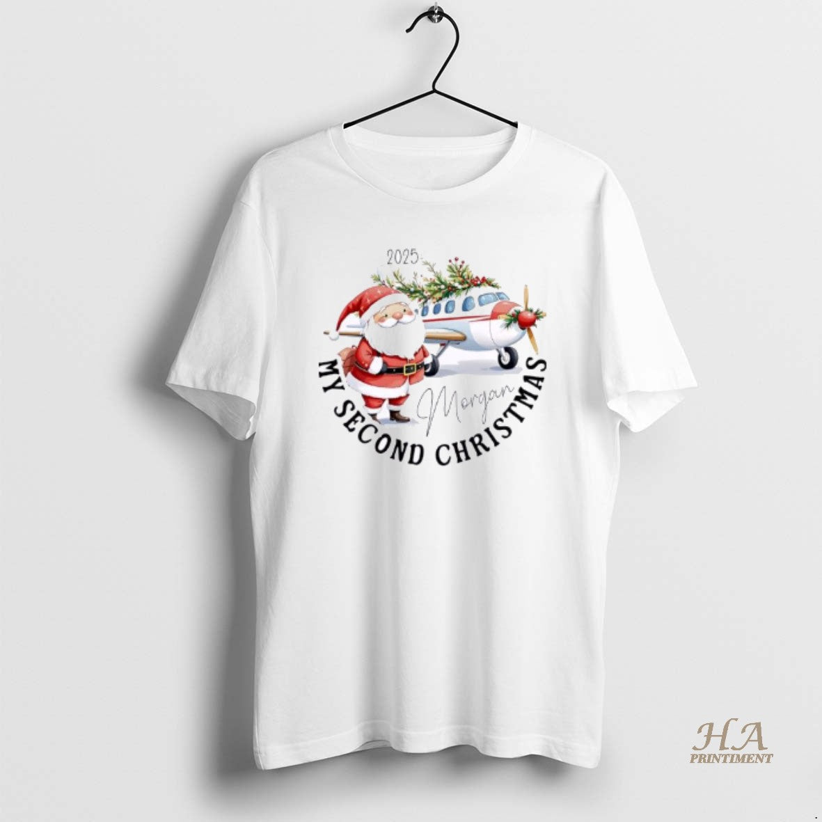 Official Plane Cute My Second Christmas Personalized Ornaments White Shirt Hoodie Sweatshirt | PurePodTees.com