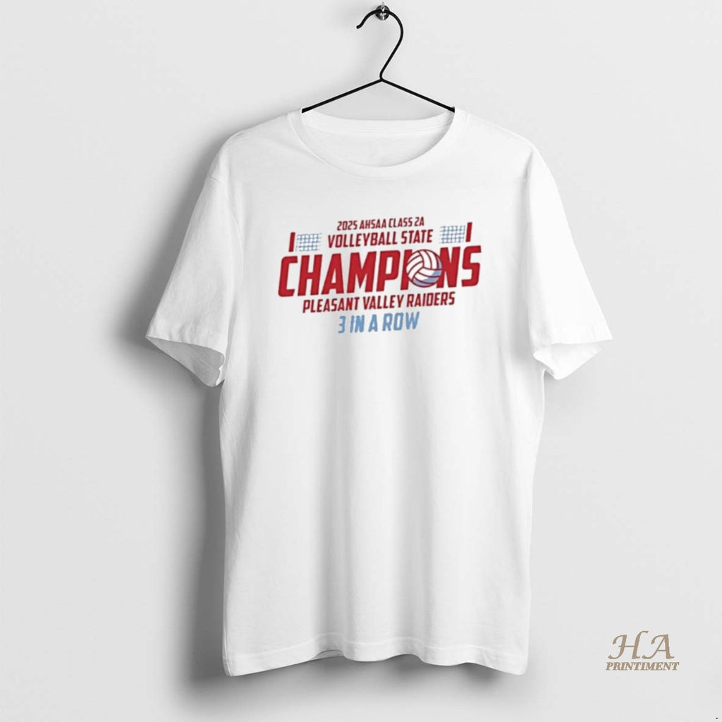 Official Pleasant Valley Raiders 2025 Ahsaa Volleyball 2a State Champions Shirt Hoodie Sweatshirt | PurePodTees.com
