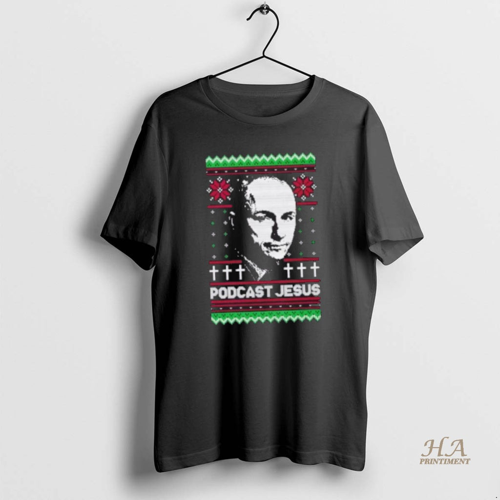 Official Podcast Jesus Ugly Christmas Shirt Hoodie Sweatshirt | PurePodTees.com