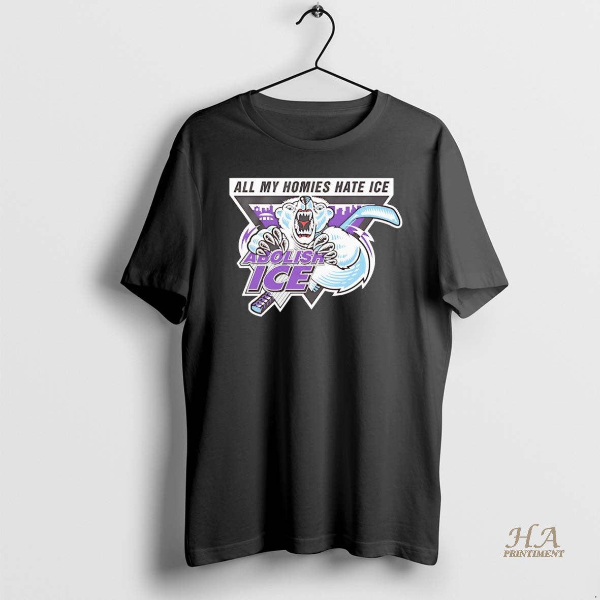 Official Polar Bear Abolish Ice All My Homies Hate Ice Shirt Hoodie Sweatshirt | PurePodTees.com