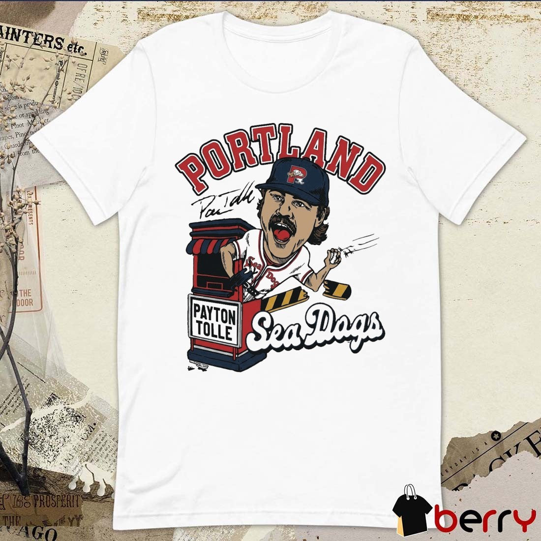 Portland Sea Dogs Payton Tolle Boston Red Sox MLB 2026 Signature t-shirt