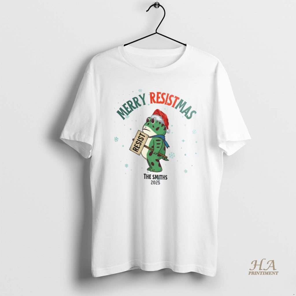 Official Portland Frog The Smiths Merry Resistmas Resist Fdt Anti Maga Anti Fascism Merry Christmas Shirt Hoodie Sweatshirt