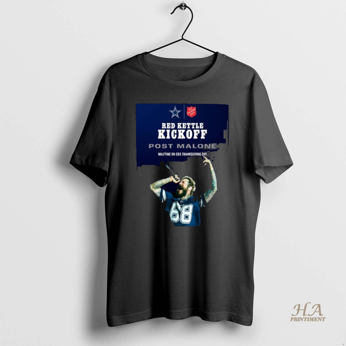 Official Post Malone Dallas Cowboys Halftime Show On Cbs Thanksgiving Day 2025 Red Kettle Kickoff Shirt Hoodie Sweatshirt