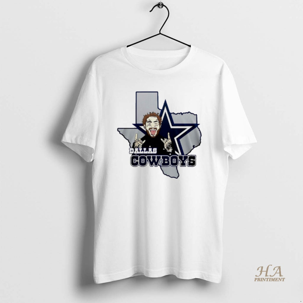Official Post Malone And Dallas Cowboys 2025 Map Shirt Hoodie Sweatshirt | PurePodTees.com