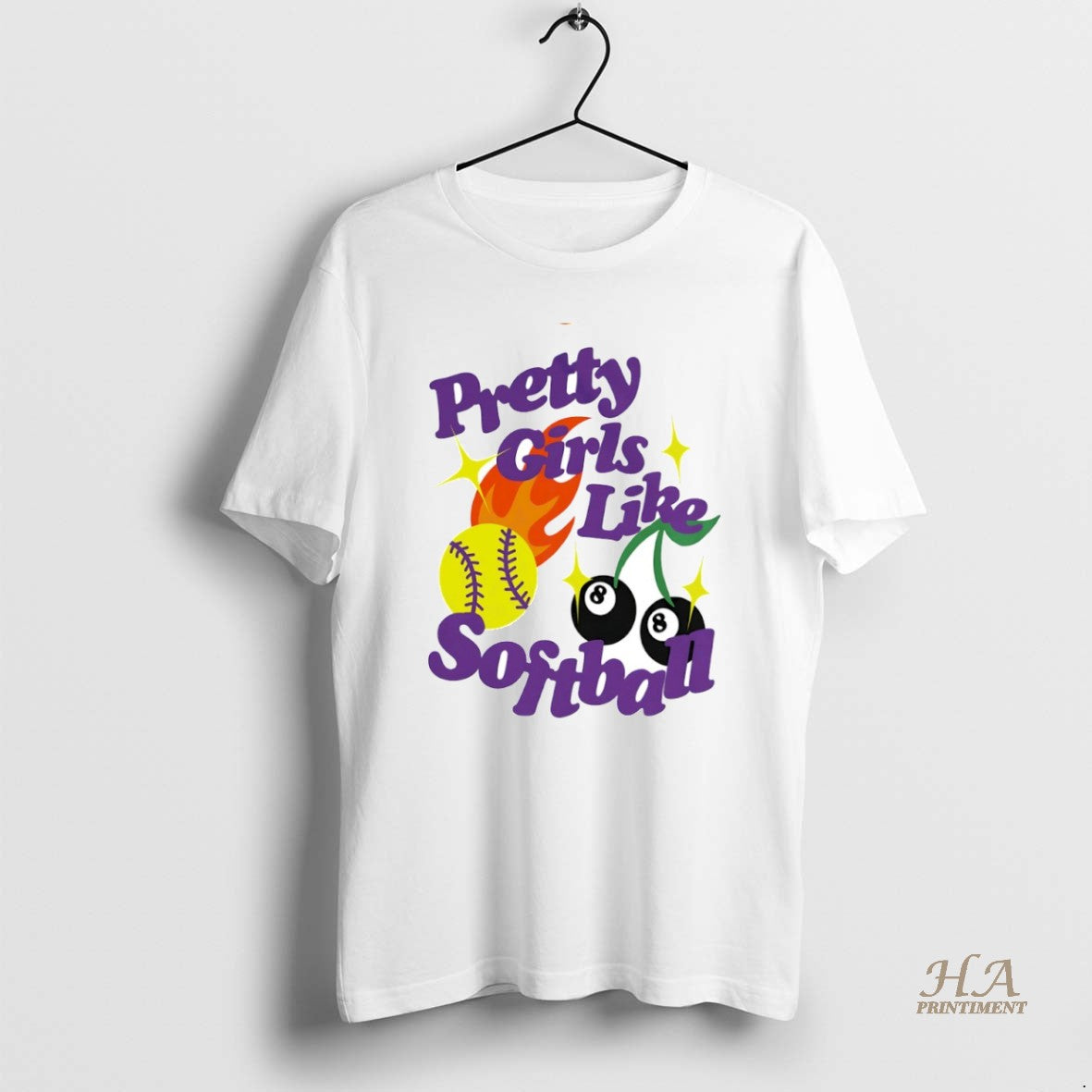 Official Pretty Girls Like Softball Circle Shirt Hoodie Sweatshirt | PurePodTees.com
