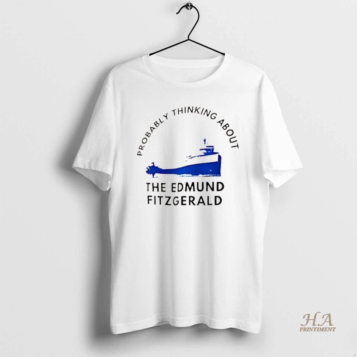 Official Probably Thinking About The Edmund Fitzgerald Christmas Shirt Hoodie Sweatshirt | PurePodTees.com
