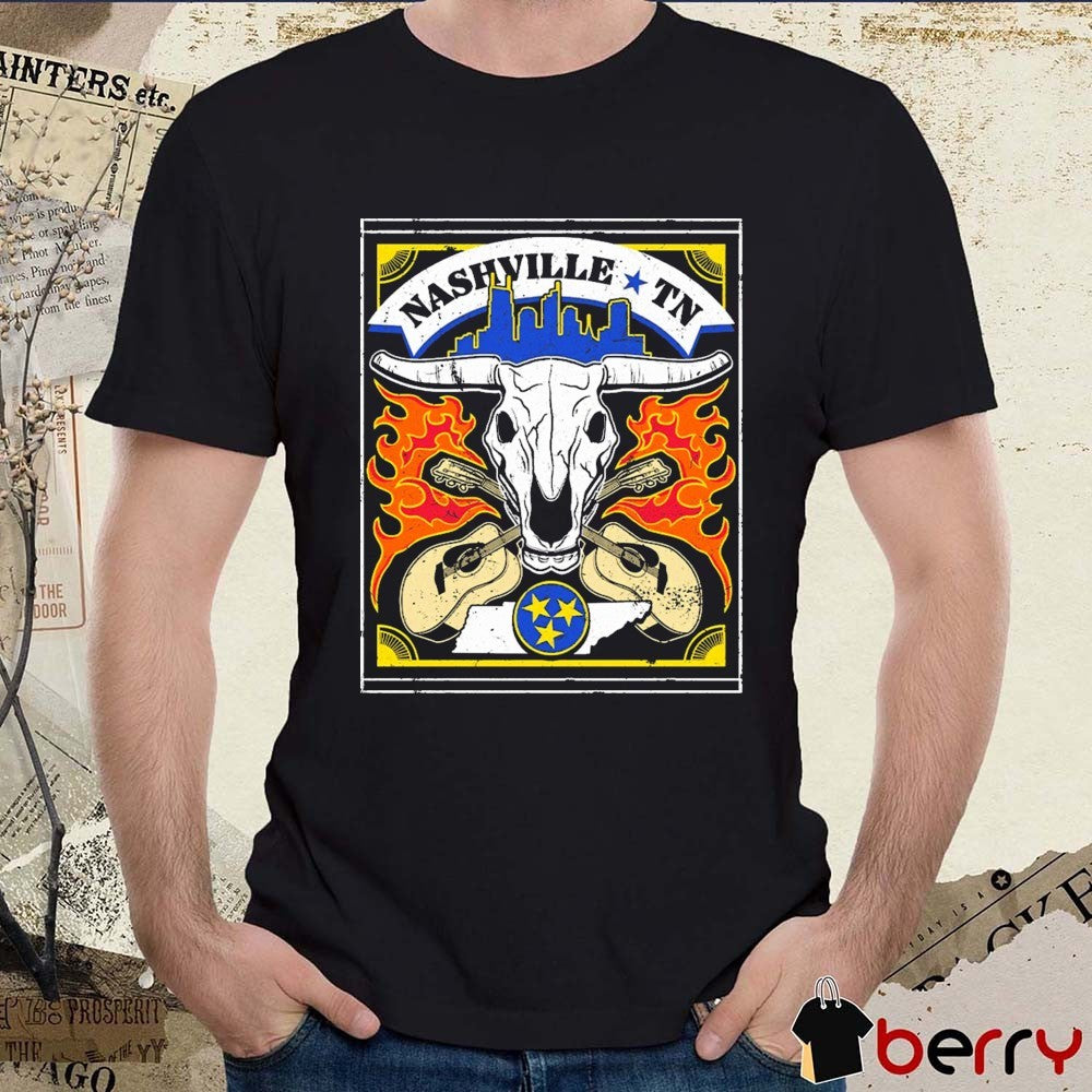 Professional Bull Riders Teams Nashville TN Bull Skull 2026 t-shirt