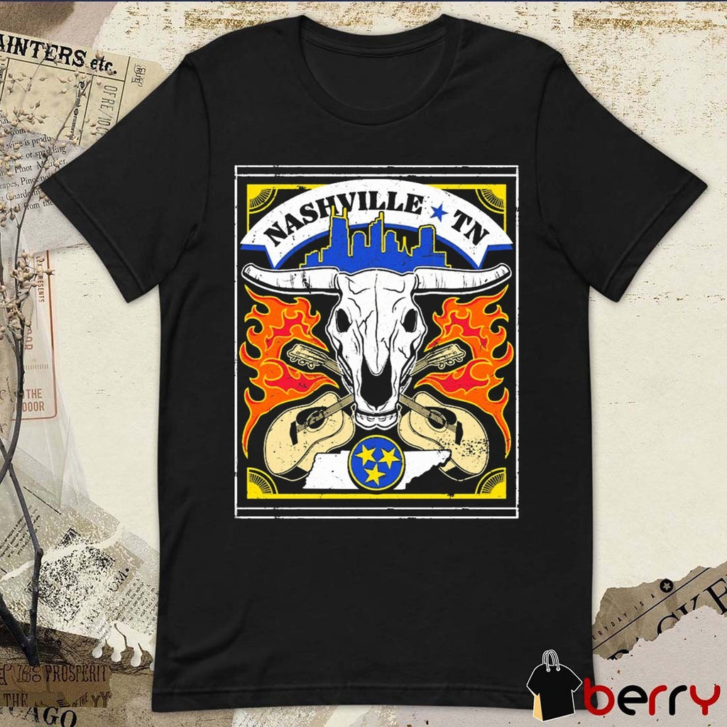 Professional Bull Riders Teams Nashville TN Bull Skull 2026 t-shirt