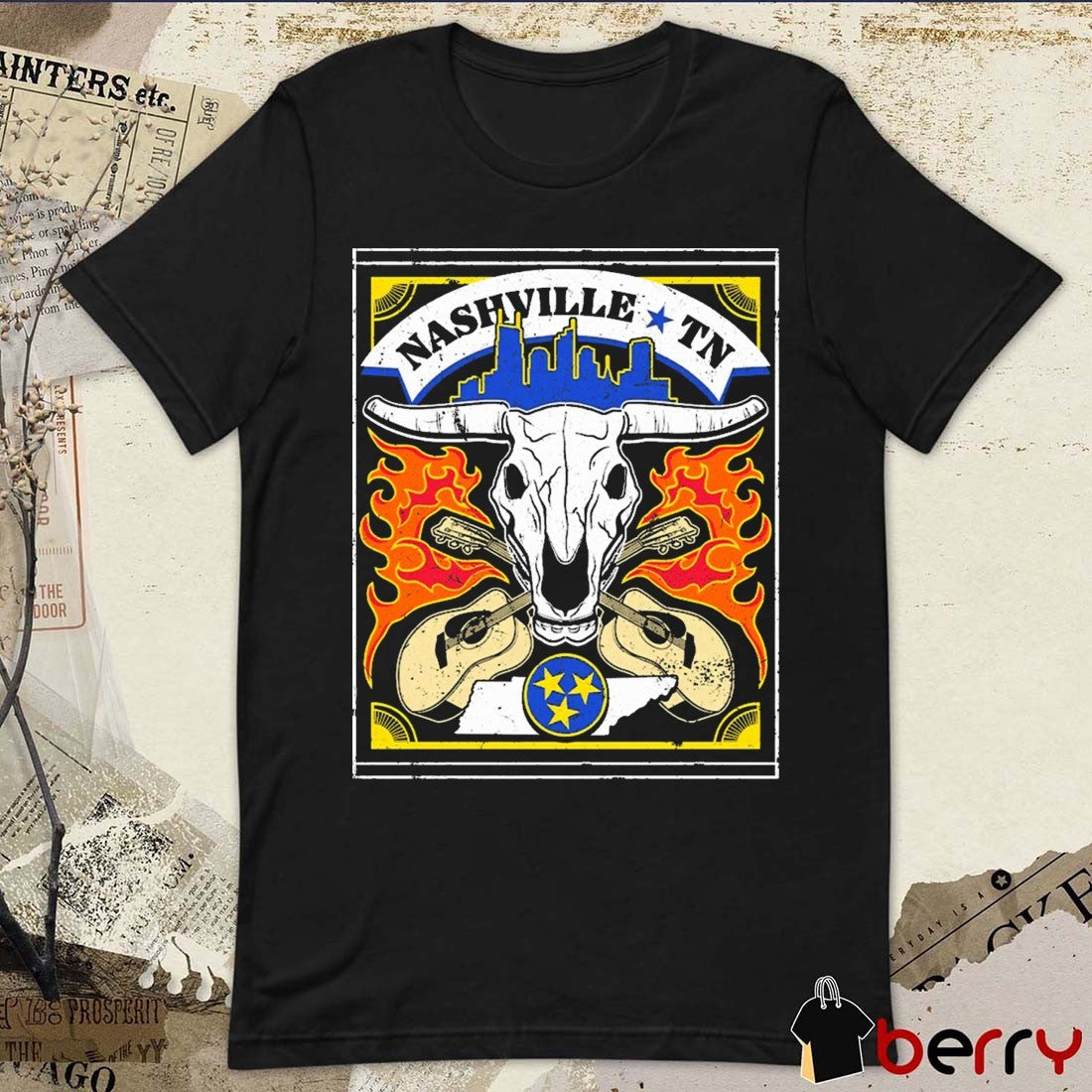 Professional Bull Riders Teams Nashville TN Bull Skull 2026 t-shirt