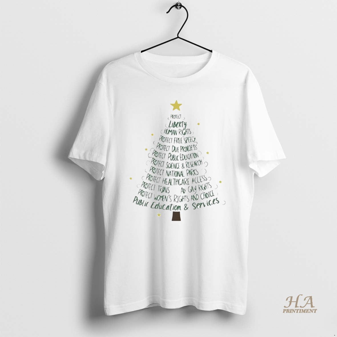 Official Protect Democracy Christmas Tree Shirt Hoodie Sweatshirt | PurePodTees.com