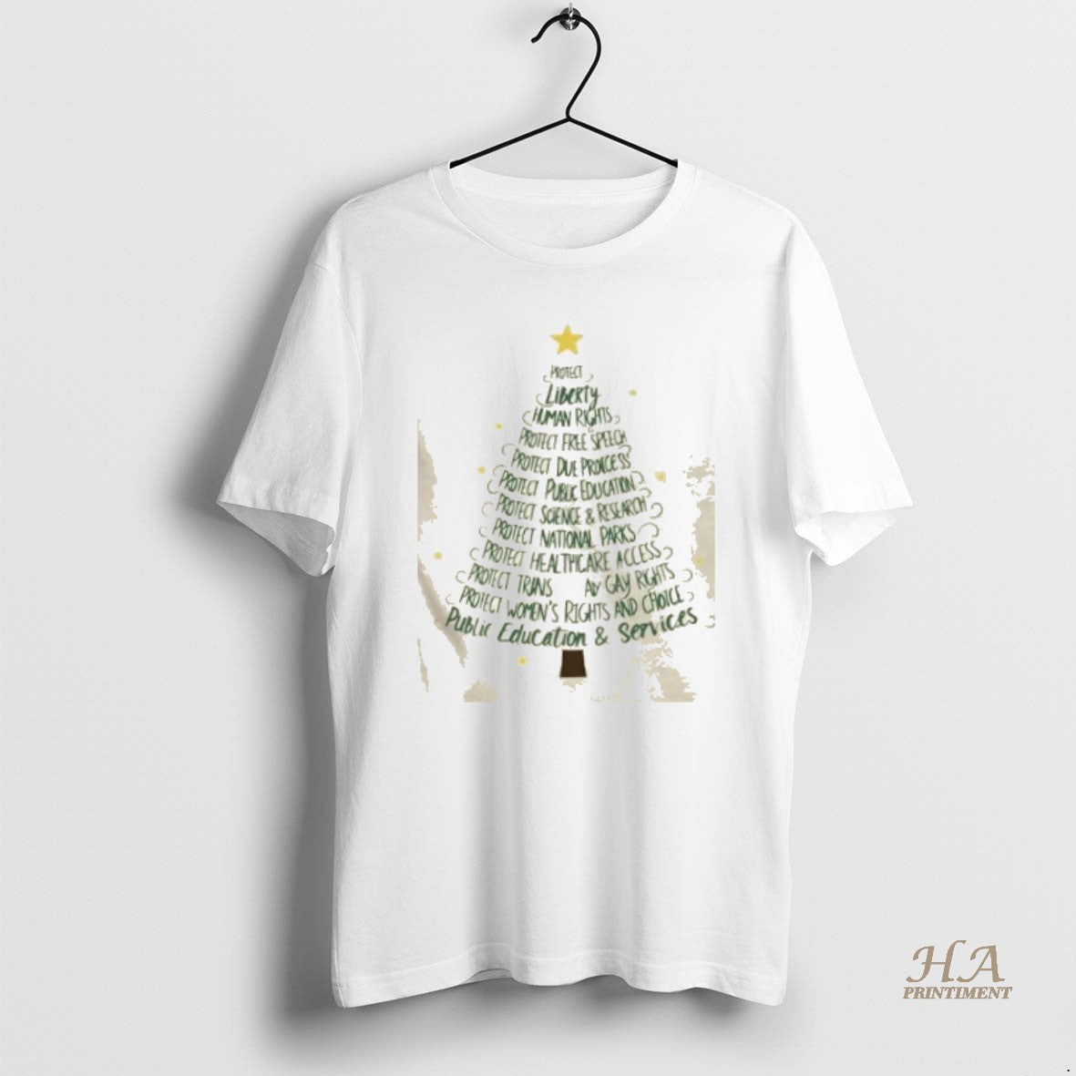 Official Protect Democracy Public Education And Services Christmas Tree Shirt Hoodie Sweatshirt | PurePodTees.com