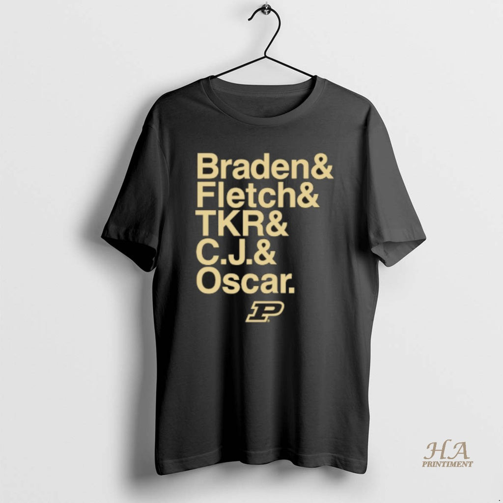 Official Purdue Basketball Braden Fletch Tkr C J Shirt Hoodie Sweatshirt | PurePodTees.com