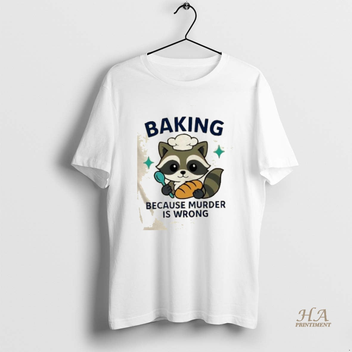 Official Raccoon Baking Because Murder Is Wrong Shirt Hoodie Sweatshirt | PurePodTees.com
