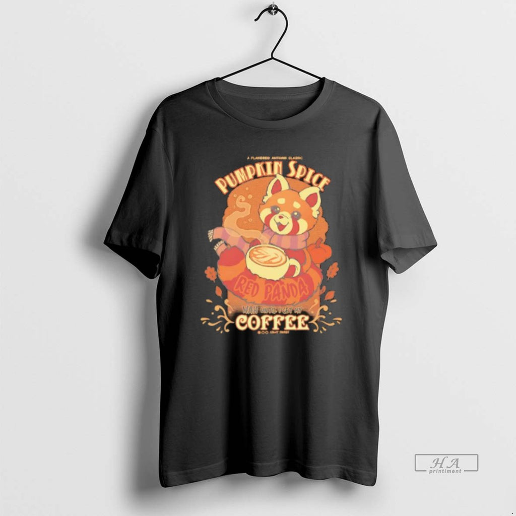 Official Raccoon Pumpkin Spice Panda Wah Until I Het My Coffee