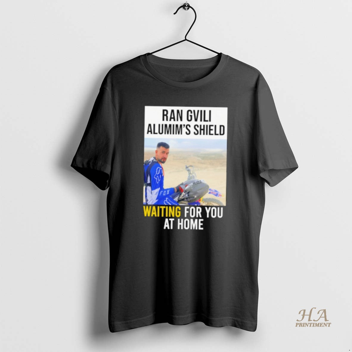 Official Ran Gvili Alumins Shield Waiting For You At Home Shirt Hoodie Sweatshirt | PurePodTees.com