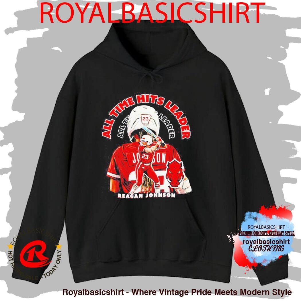 Reagan Johnson All Time Hits Leader Arkansas Razorbacks Softball Shirt