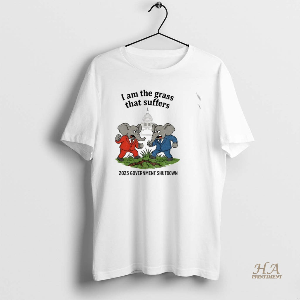 Official Republican Elephant I Am The Grass That Suffers 2025 Government Shutdown Shirt Hoodie Sweatshirt | PurePodTees.com