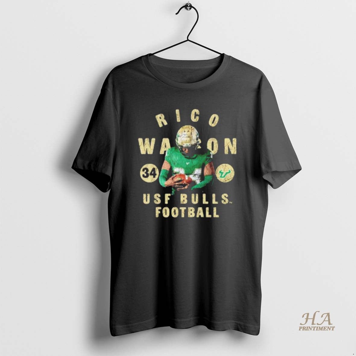 Official Rico Watson South Florida Bulls Football Player Retro Graphic Blackshirt Shirt Hoodie Sweatshirt | PurePodTees.com