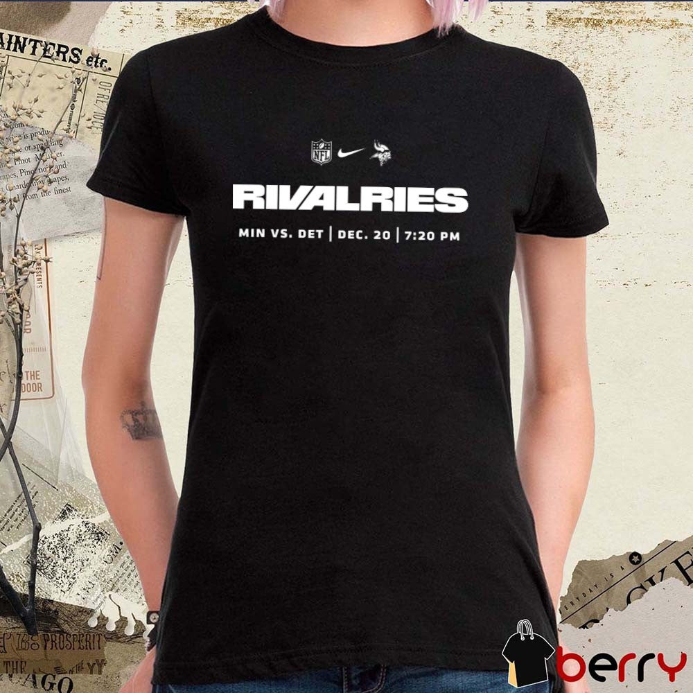 Rivalries Minnesota Vikings Vs Detroit Lions December 20, 2026 U.S. Bank Stadium. t-shirt