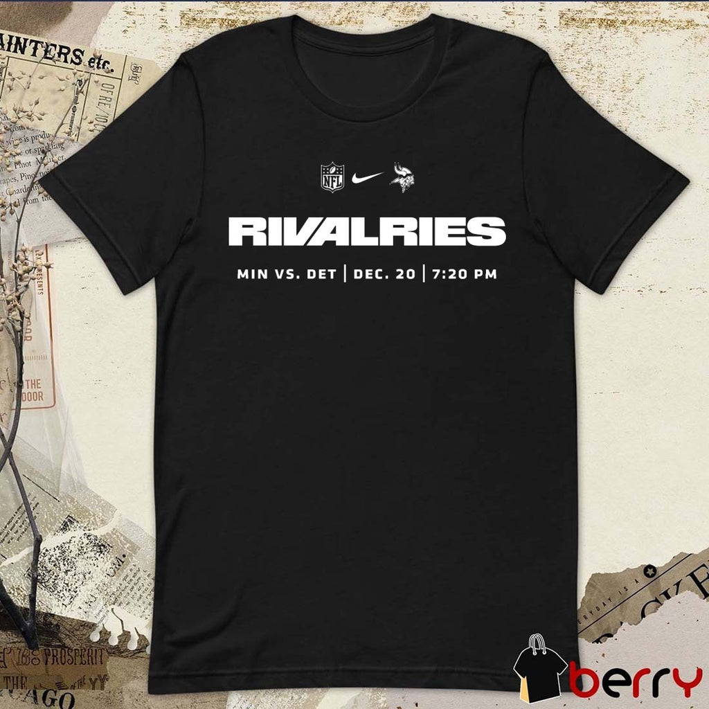 Rivalries Minnesota Vikings Vs Detroit Lions December 20, 2026 U.S. Bank Stadium. t-shirt