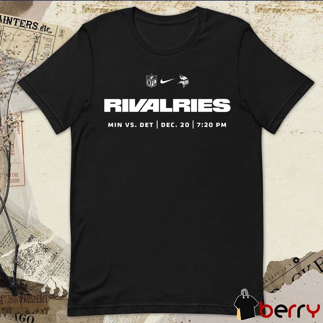 Rivalries Minnesota Vikings Vs Detroit Lions December 20, 2026 U.S. Bank Stadium. t-shirt