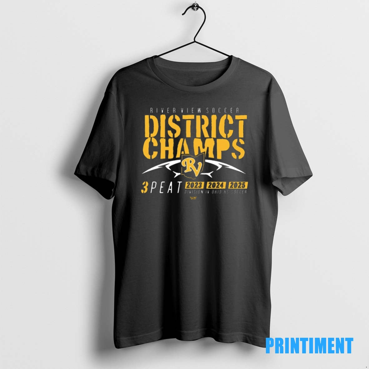 Official River View Soccer District Champions 2025 3 Peat 2023 2025 Division Iv Ohio Hs Shirt Hoodie Sweatshirt