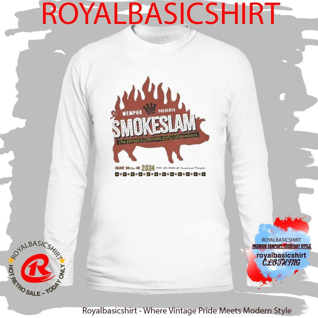 Riverbeat Music Festival The World’s Ultimate BBQ Showdown Smokeslam 2024 Mempho Shirt