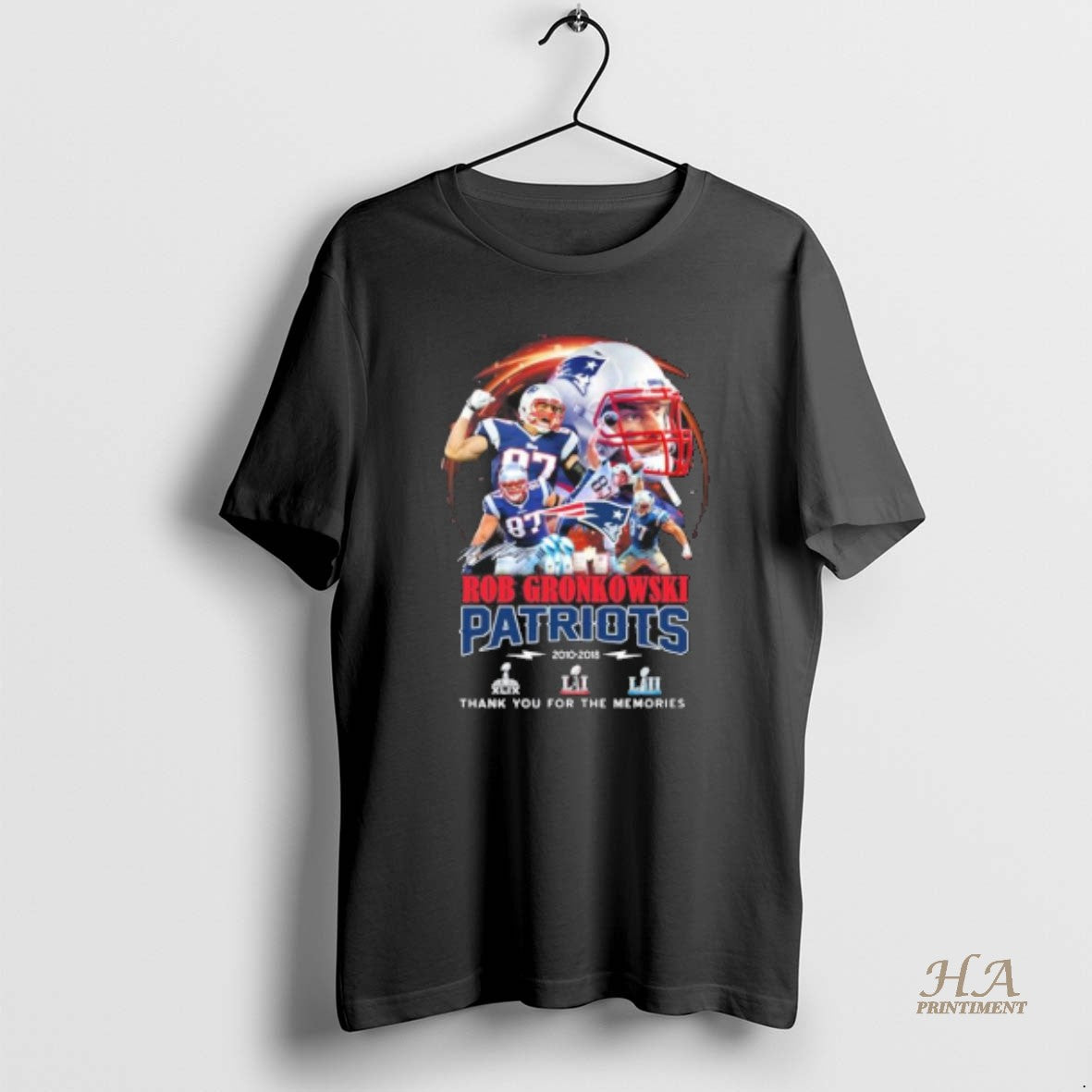Official Rob Gronkowski Patriots 2010 2018 Thank You For The Memories Shirt Hoodie Sweatshirt | PurePodTees.com