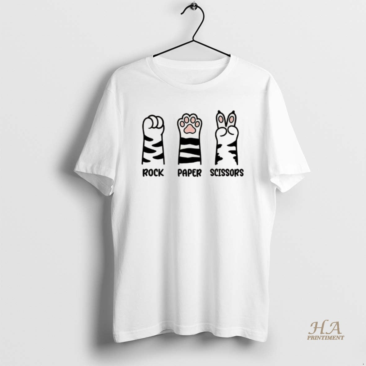 Official Rock Paper Scissors Cat Paw Shirt Hoodie Sweatshirt | PurePodTees.com