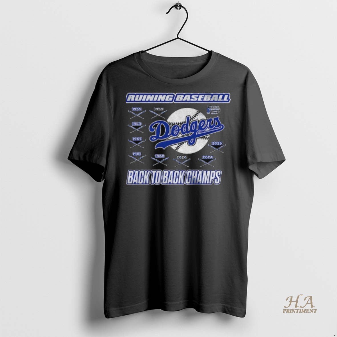 Official Ruining Baseball 2025 Back To Back Champs World Champions Series Los Angeles Dodgers Mlb Shirt Hoodie Sweatshirt