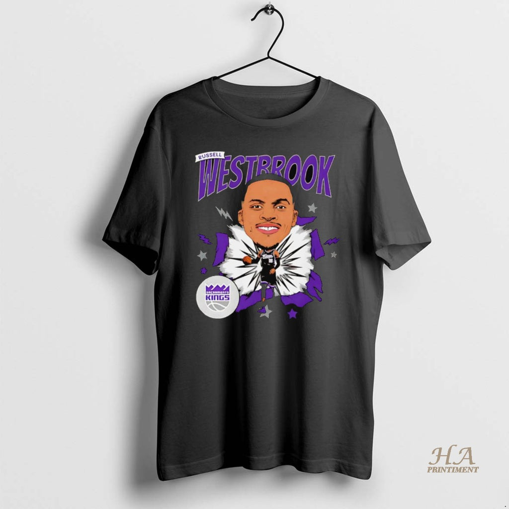 Official Russell Westbrook Caricature Sacramento Kings Shirt Hoodie Sweatshirt | PurePodTees.com