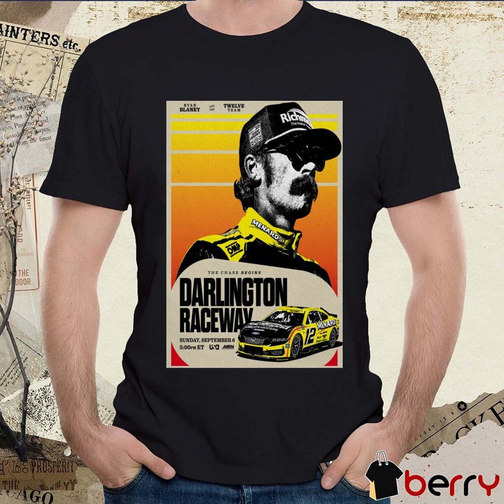 Ryan Blaney Darlington Raceway September 06 2026 NASCAR Cup Series Poster t-shirt