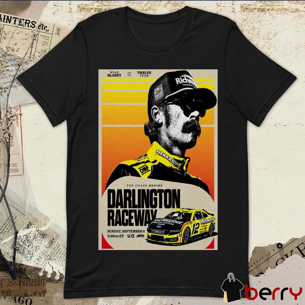 Ryan Blaney Darlington Raceway September 06 2026 NASCAR Cup Series Poster t-shirt