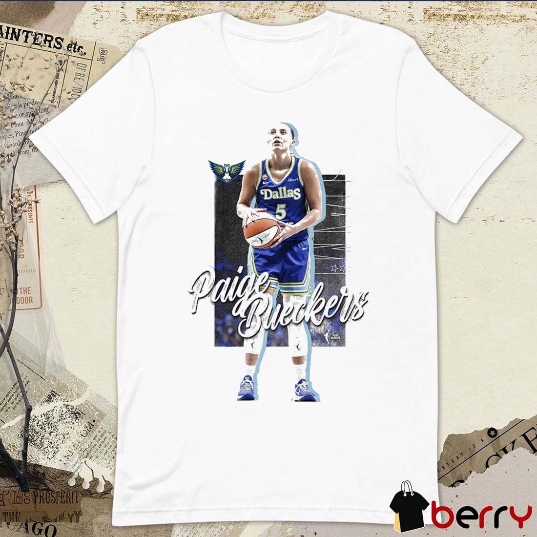 SLAM 262 Dallas Wings WNBA Player Heavy Paige Bueckers t-shirt