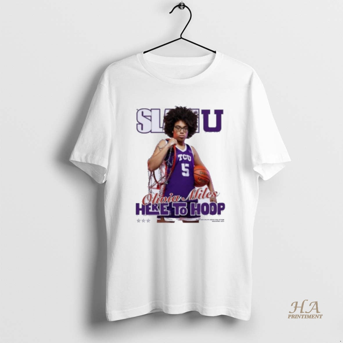 Official Slam Olivia Miles Here To Hoop Shirt Hoodie Sweatshirt | PurePodTees.com